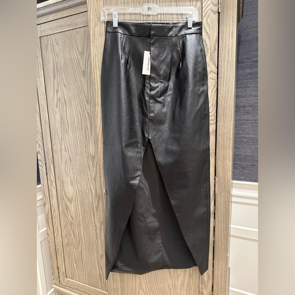 NONchalant Dresses & Skirts - NONchalant faux leather skirt with high slit in medium